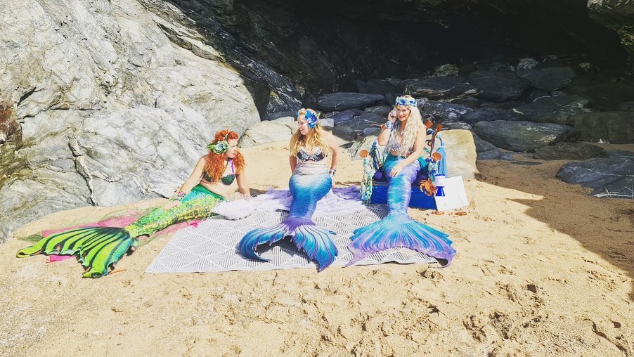 Mermaids for Mind on the beach.
