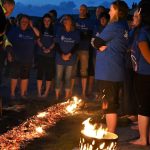 The firewalk group watching others