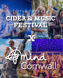 Cider and music festival x Cornwall Mind logo