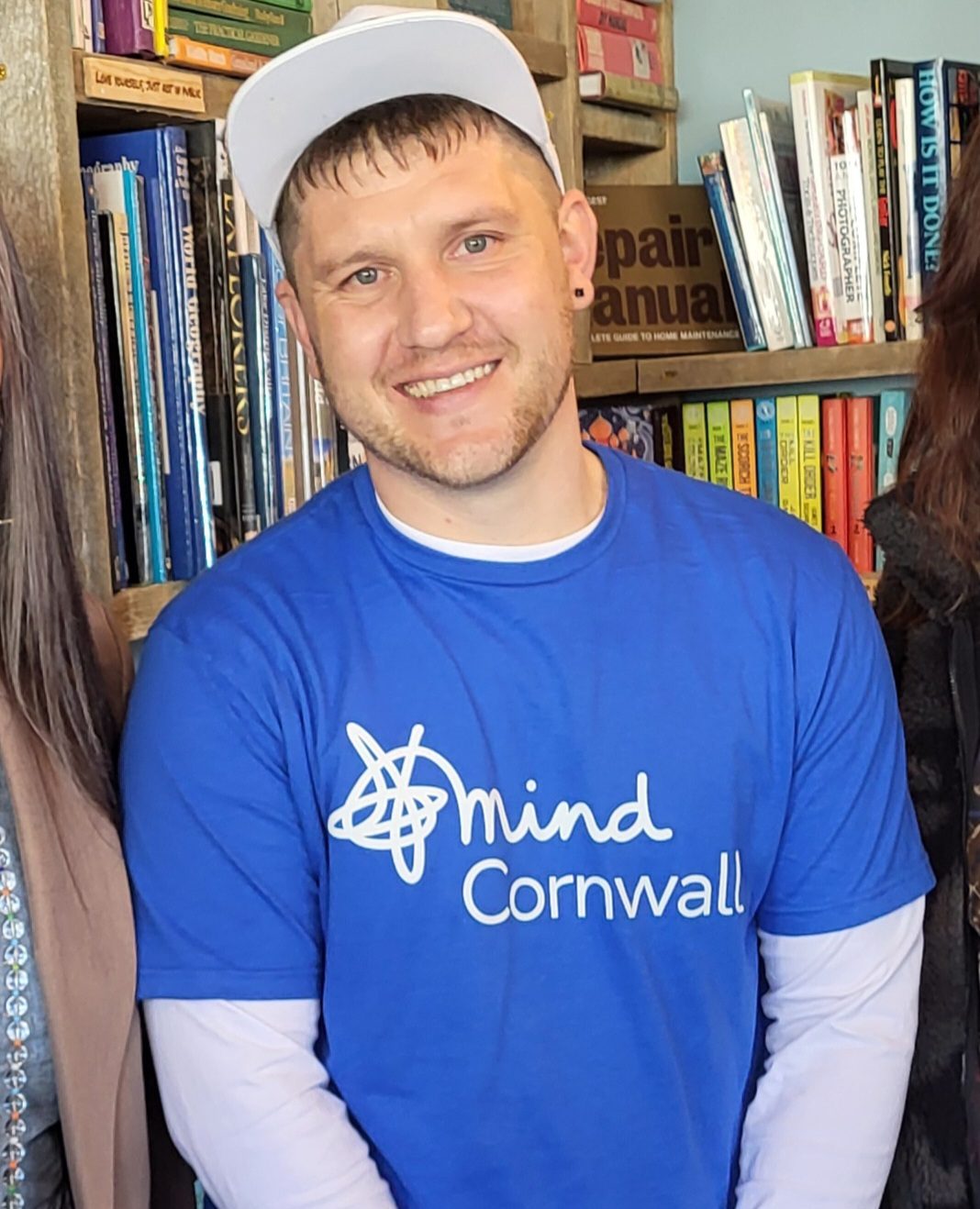 Robbie smiling and wearing a Cornwall Mind t shirt