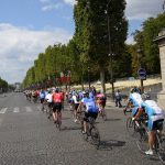 Cycling Along The Champs-Elyseess