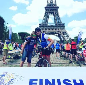 Guy after completing to London to Paris cycle challenge!