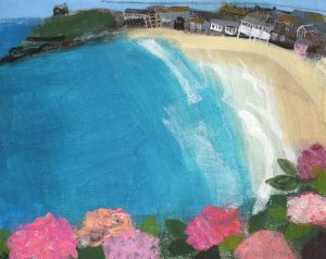A painting of a Cornish coast