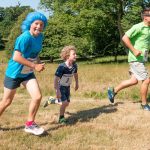 People running in a fun run