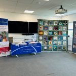 The Speak Their Name Quilt on display