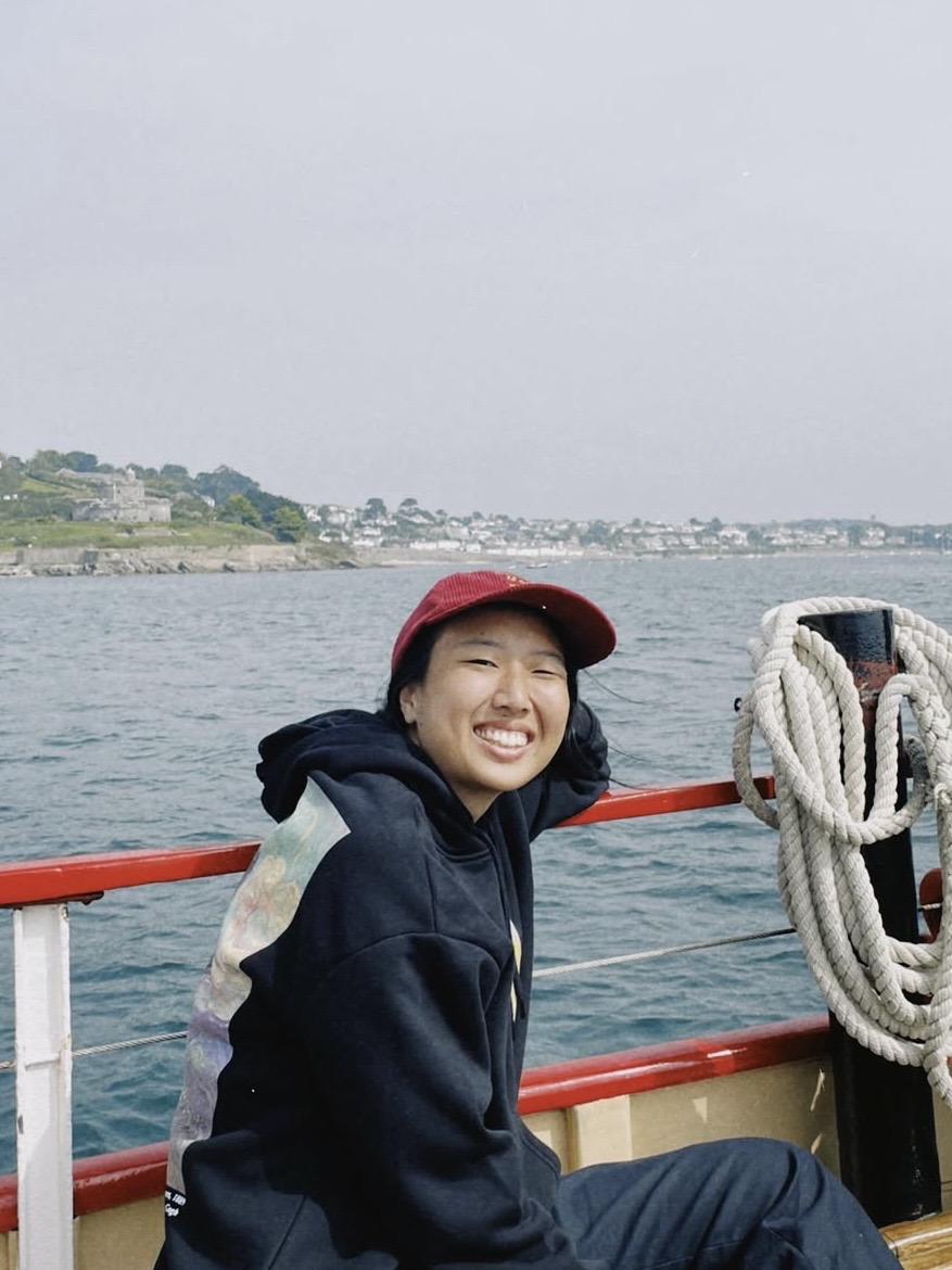 Our volunteer Mind on a boat in Cornwall